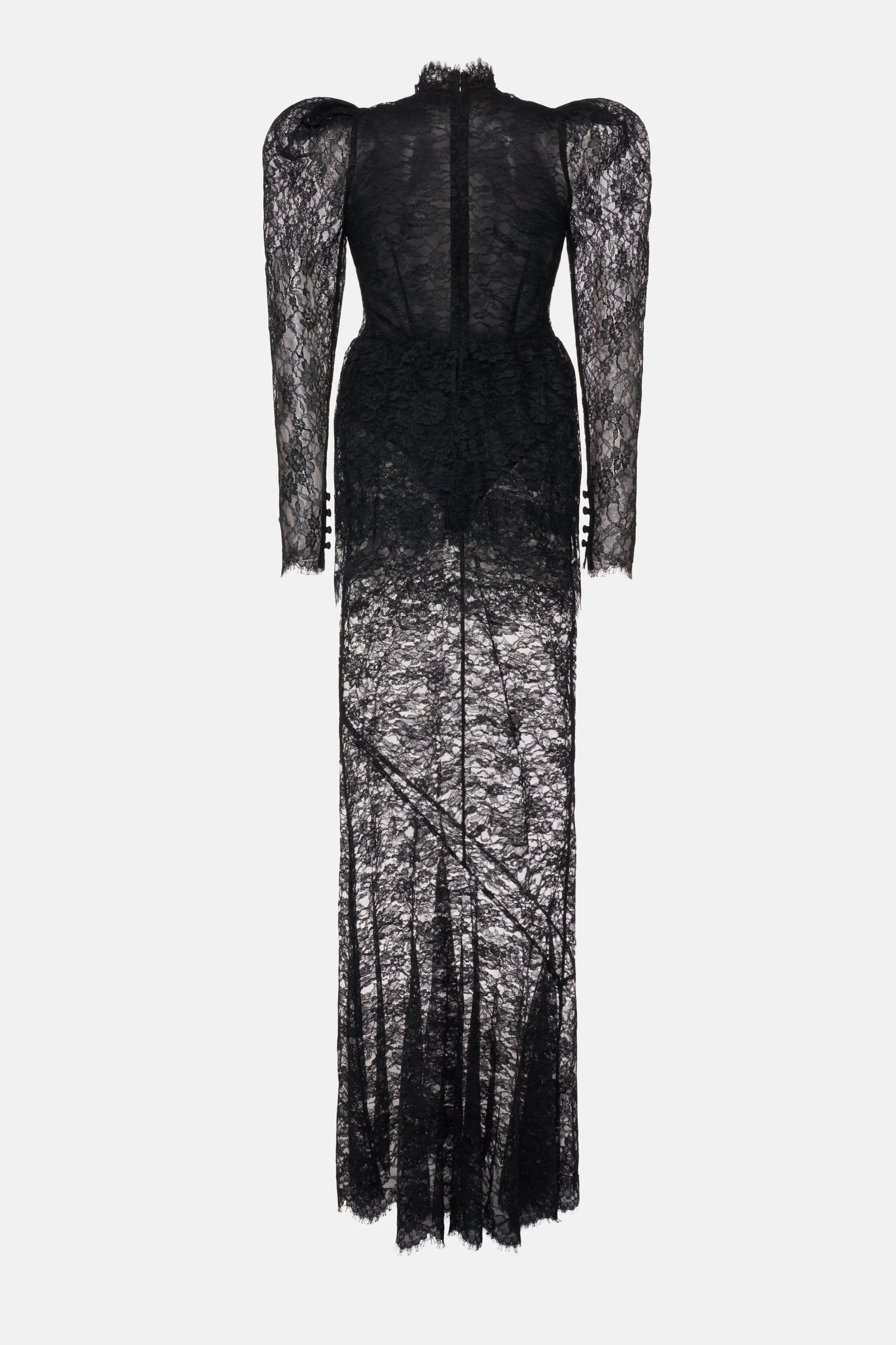 LACE DRESS WITH PEPLUM - 2