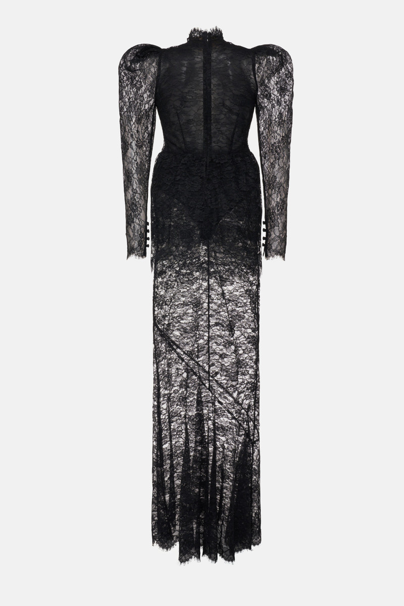 Alessandra Rich LACE DRESS WITH PEPLUM outlook