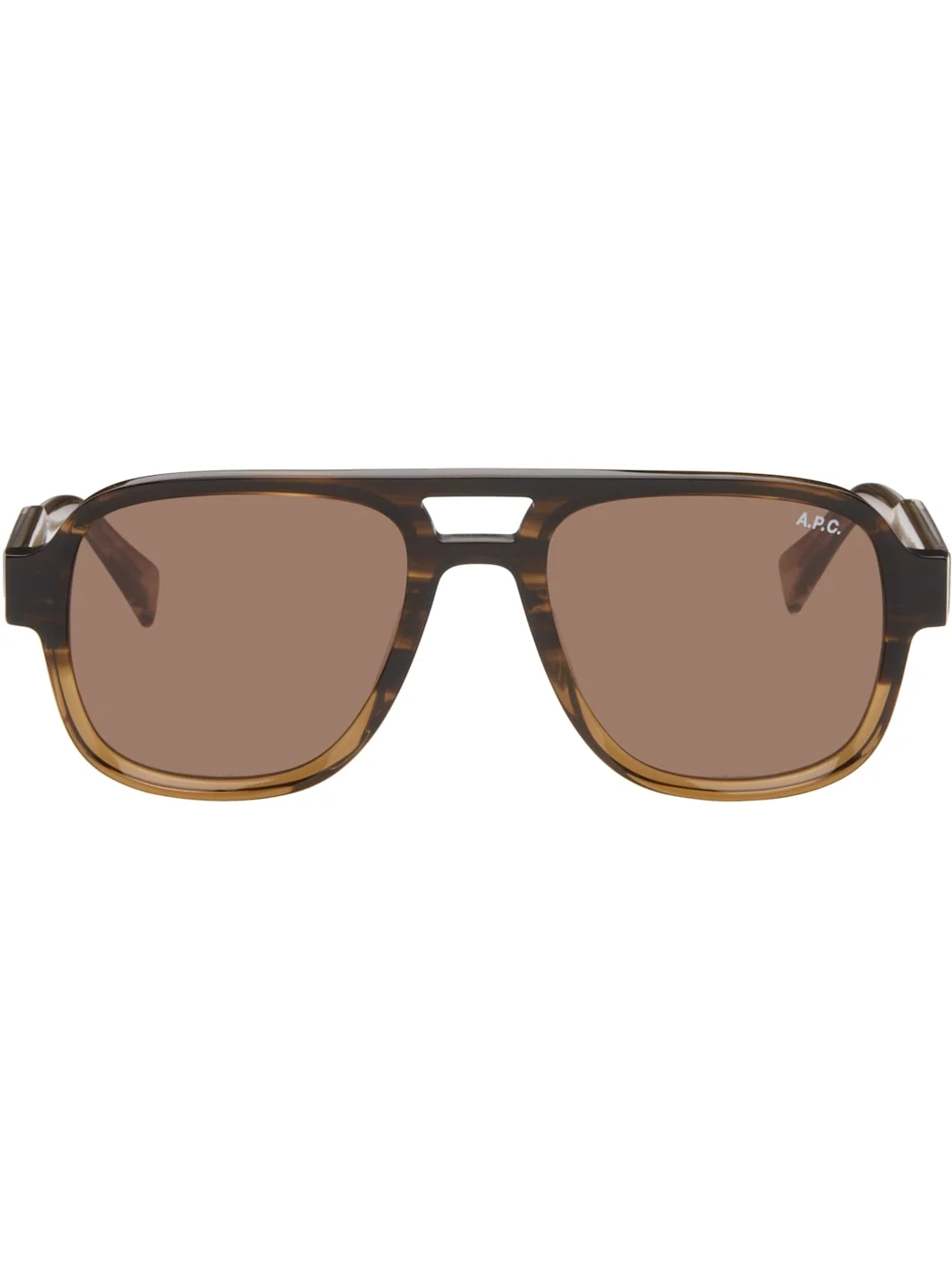 Brown 'Les Navigator' Sunglasses - 1
