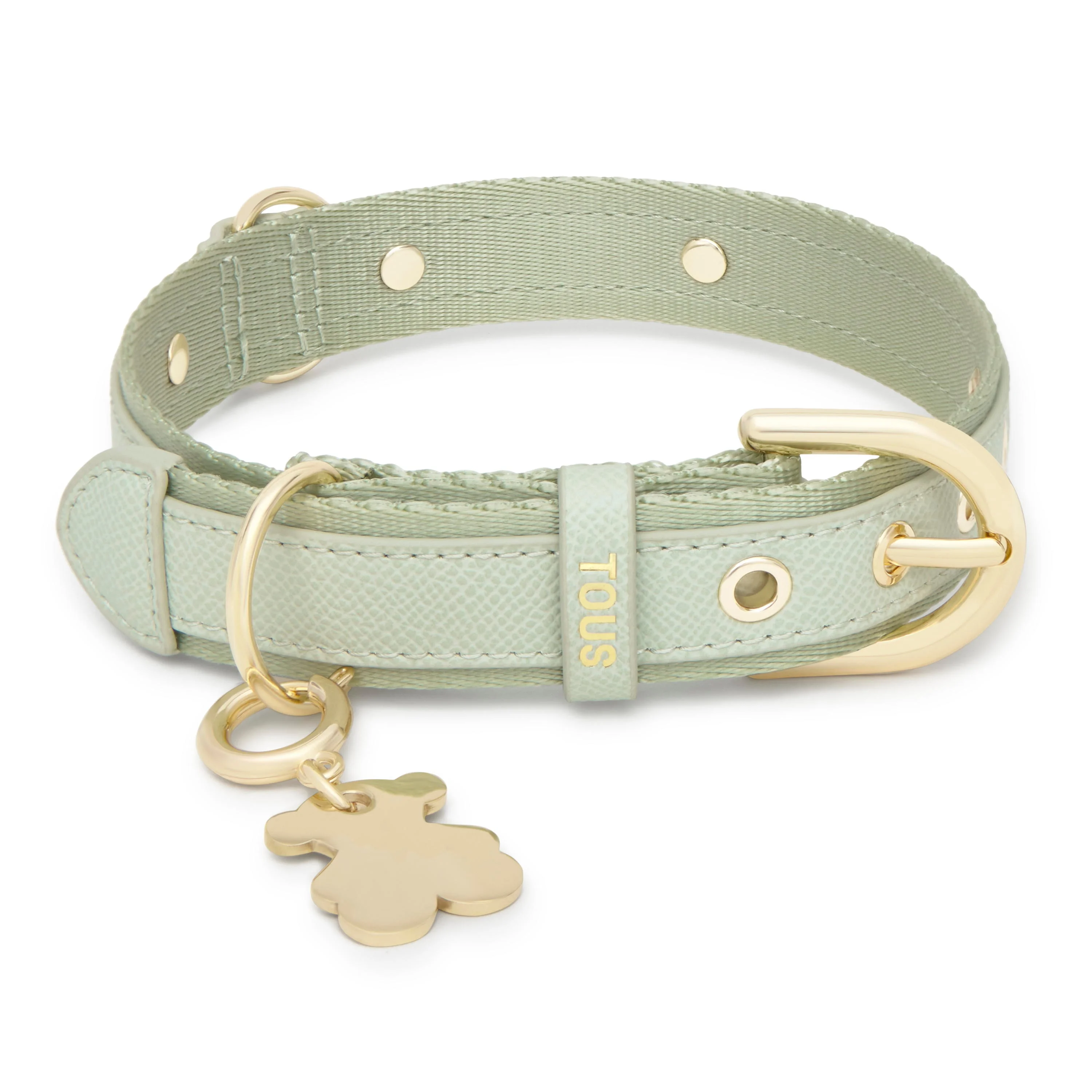 M mint green nylon Dog collar TOUS Dogs Jewelry - 1