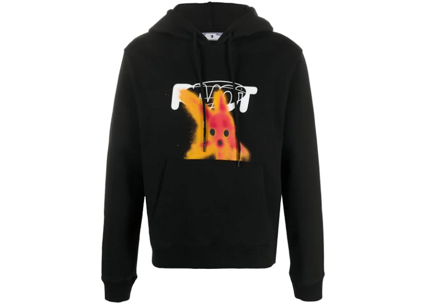 OFF-WHITE Slim Fit Pivot Fish Hoodie Black/Red - 1