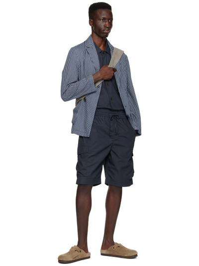 Universal Works Navy Parachute Shorts outlook