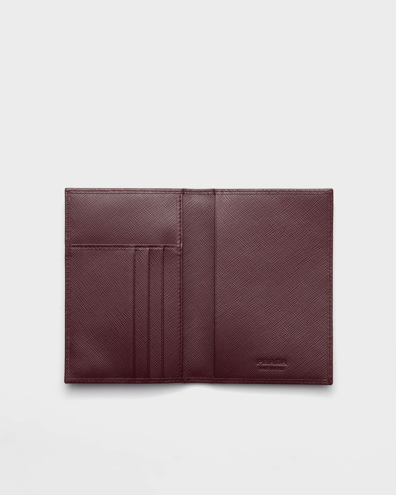 Prada Saffiano leather passport holder outlook