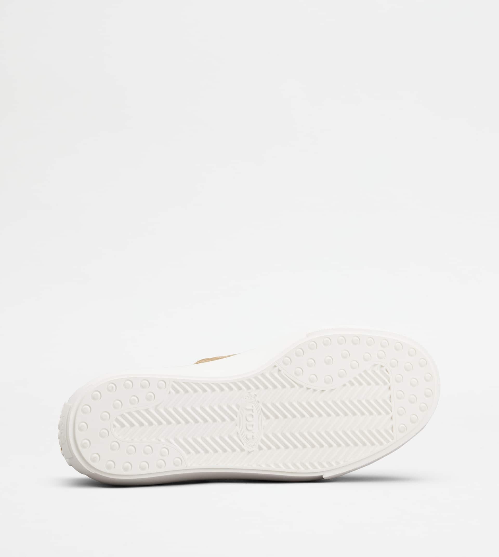TOD'S SNEAKERS IN FABRIC AND SUEDE - BROWN - 4