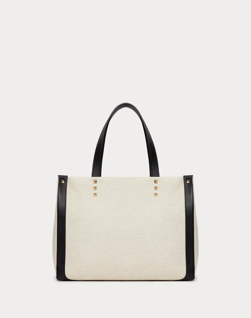 MINI CANVAS TOTE BAG WITH VLTN PRINT 3