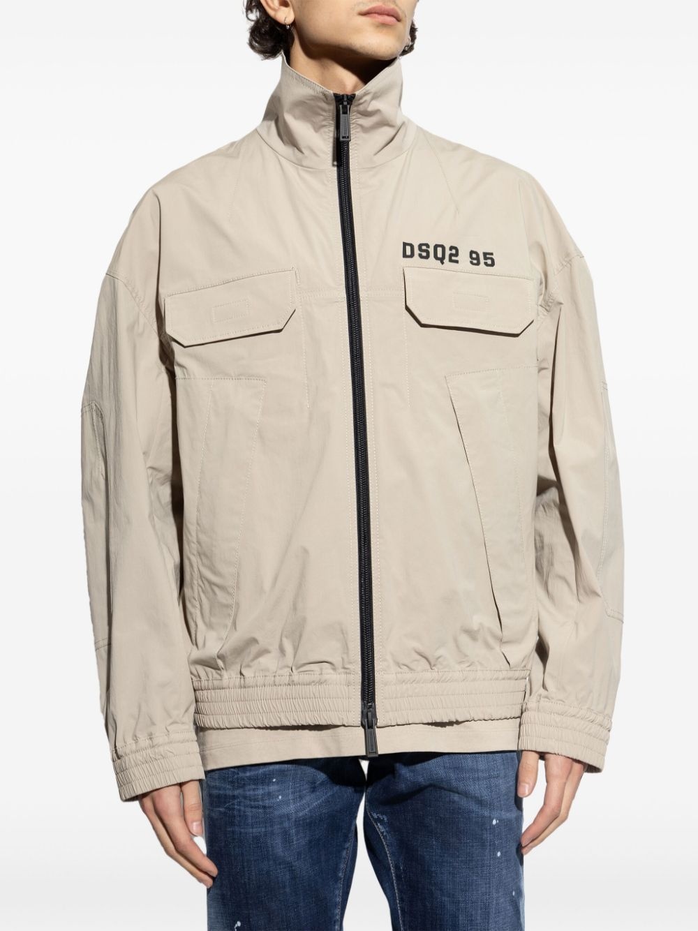 logo-print jacket - 3