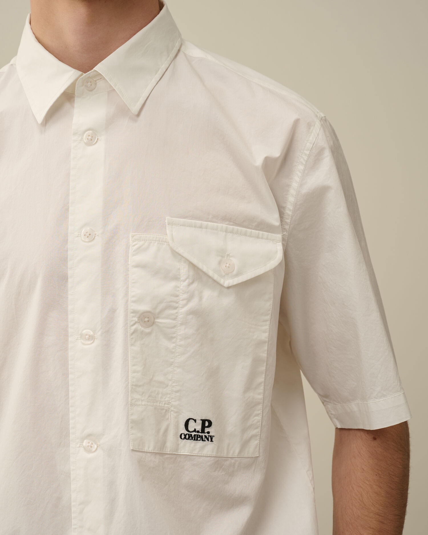 Cotton Popeline Short Sleeved Shirt - 4