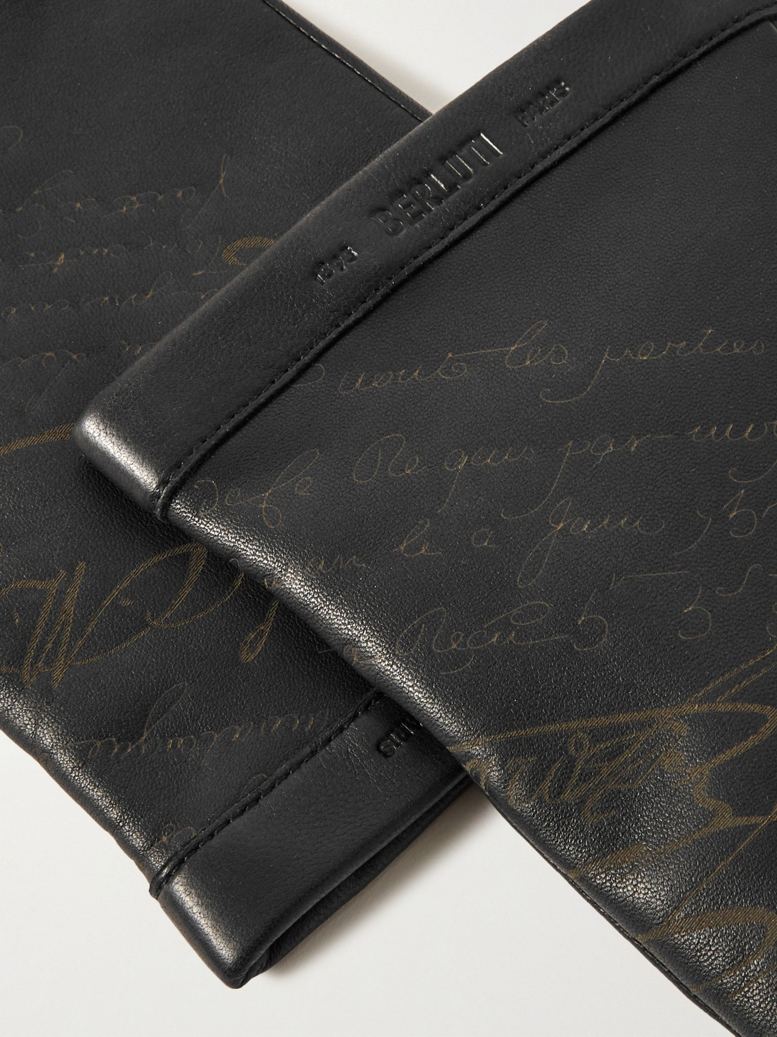 Scritto Leather Gloves Black - 2