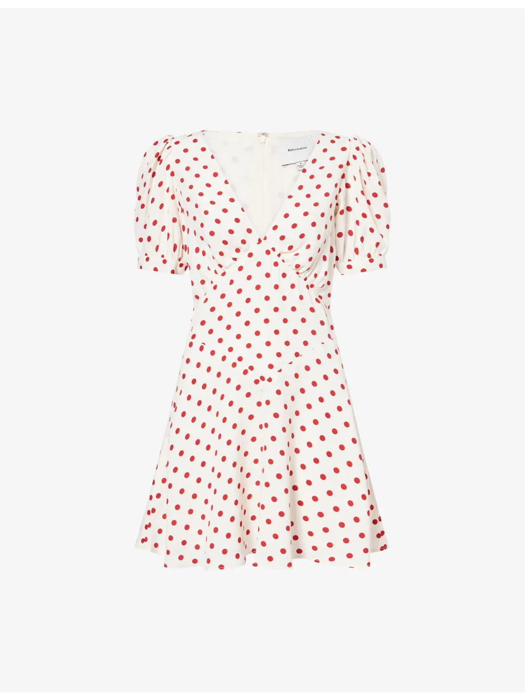 Naira Polka-Dot Crepe Mini Dress - 1