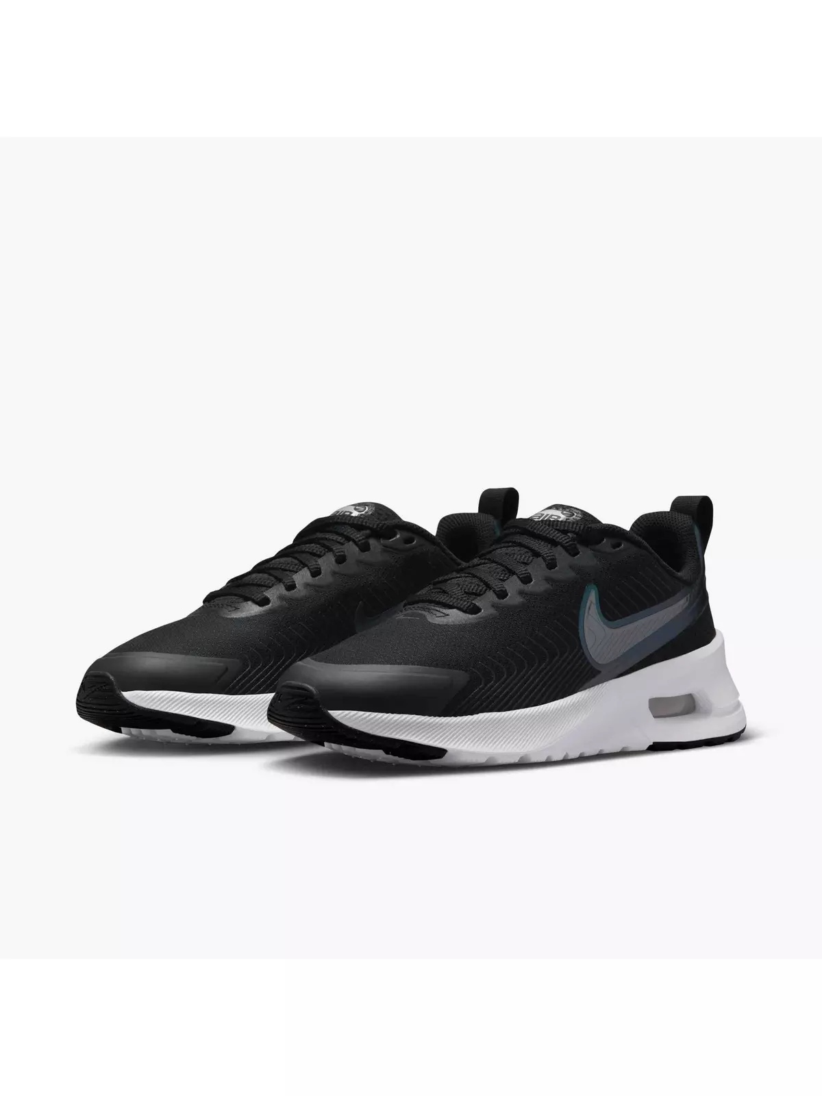 Air Max Nuaxis "Black/White/Metallic Silver/Metallic Dark Grey" Women's Shoe - 4