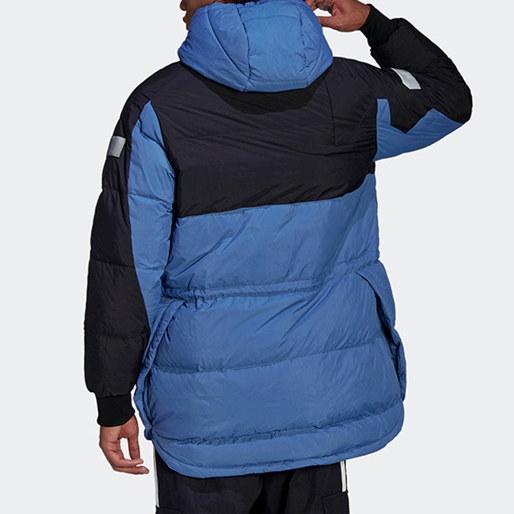 adidas Originals Down Regen Hooded Puffer Jacket 'Blue Black' HL6745 - 3