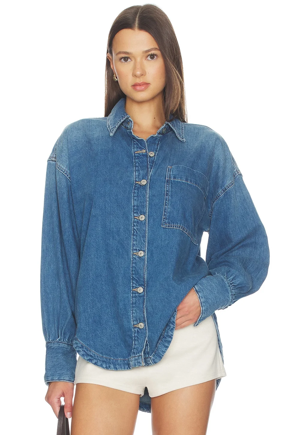 x We The Free Ashley Denim Shirt - 1