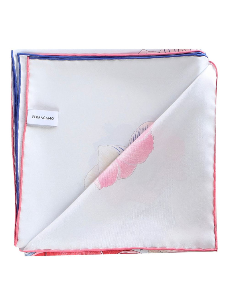 FERRAGAMO floral silk scarf outlook