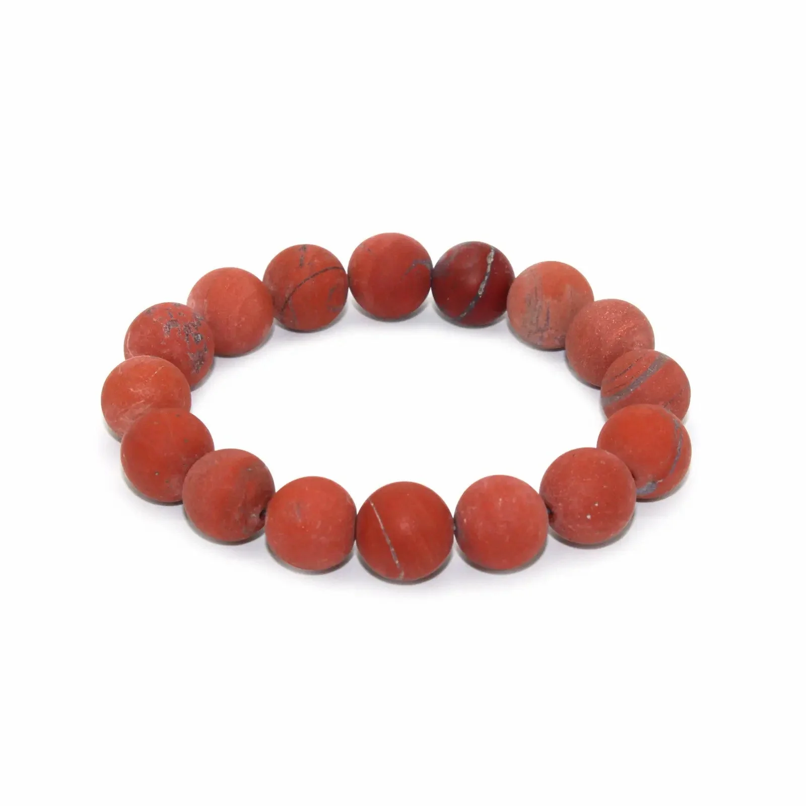 Bracelet - Matte Red Jasper 12mm. - 1