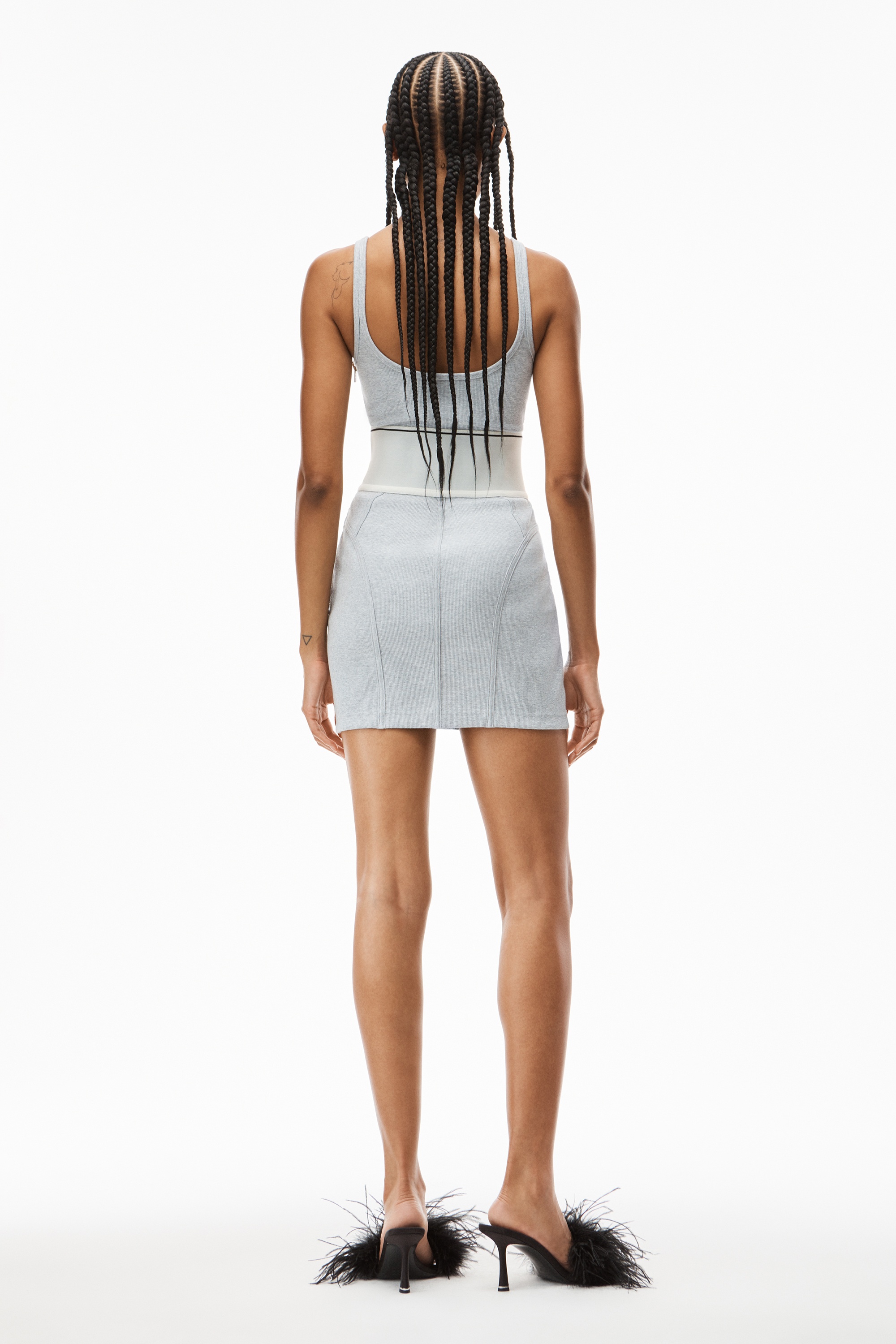 LOGO ELASTIC DRESSS IN RIBBED JERSEY - 4
