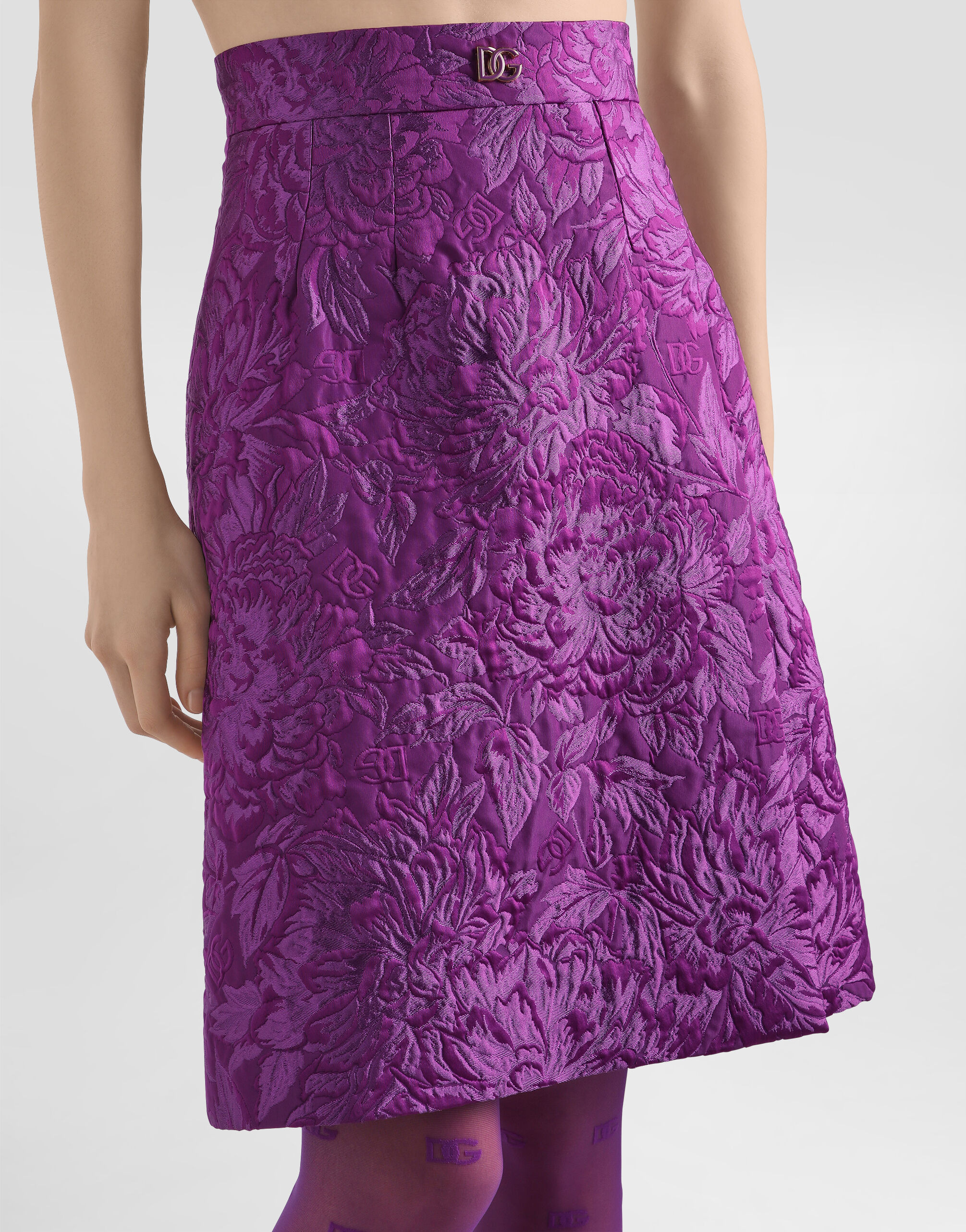 Peony brocade skirt - 4