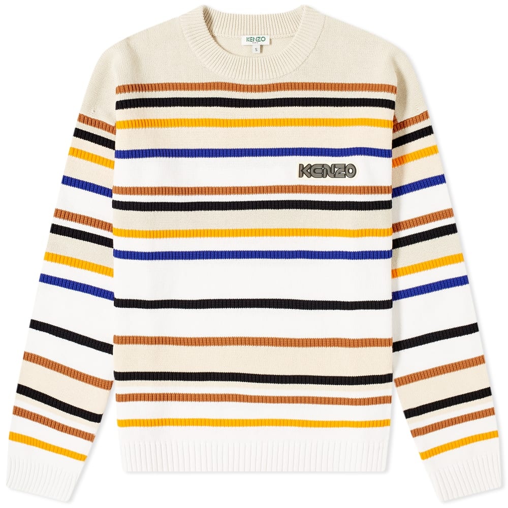 Kenzo Striped Logo Knit Jumper - 1