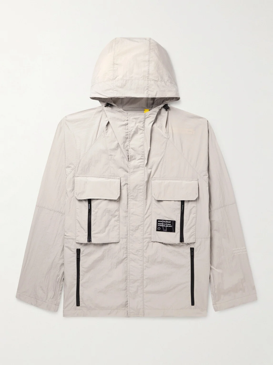 7 Moncler FRGMT Hiroshi Fujiwara Dotter Crinkled-Shell Hooded Jacket - 1