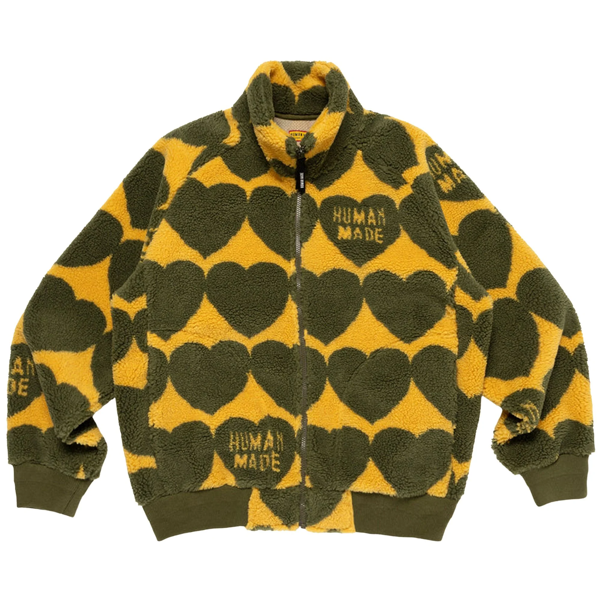 Human Made Heart Fleece Jacket 'Olive Drab' - 1