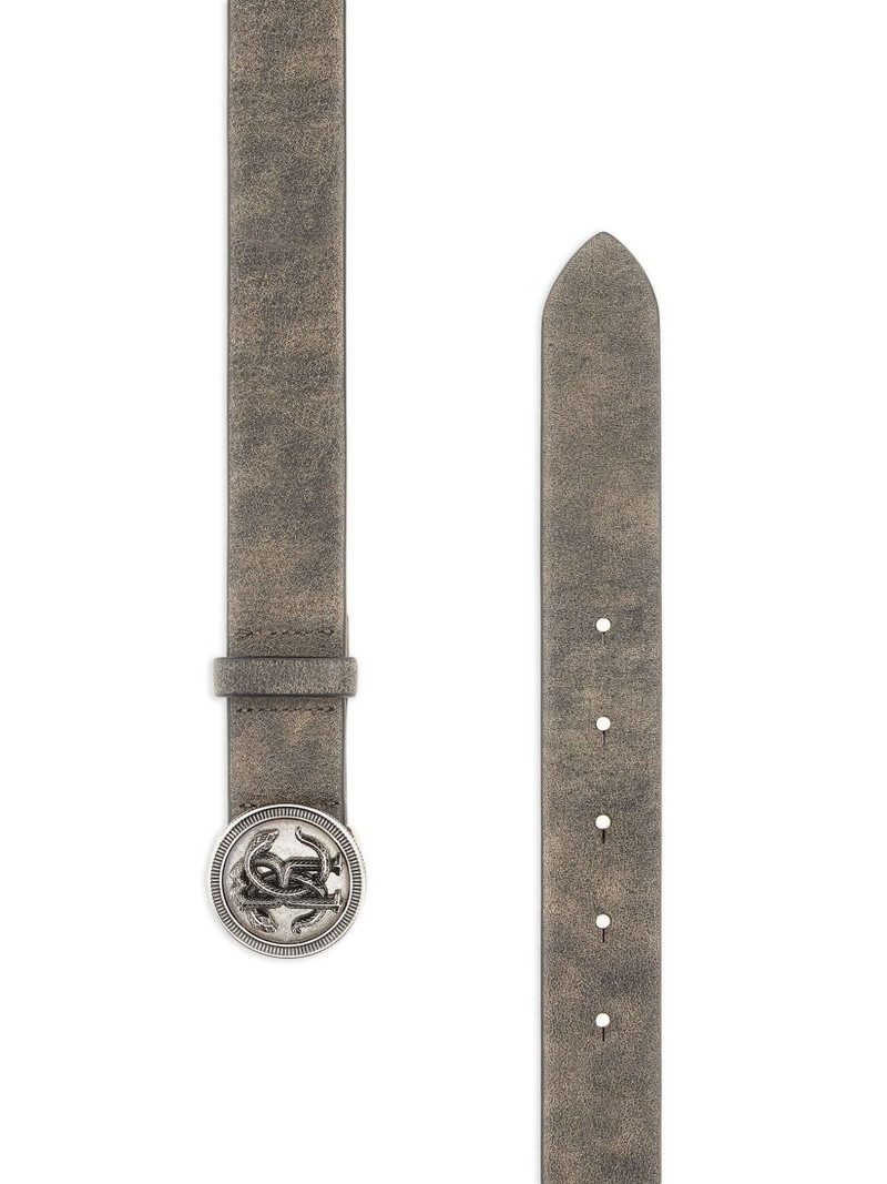 Roberto Cavalli logo circular-buckle belt outlook