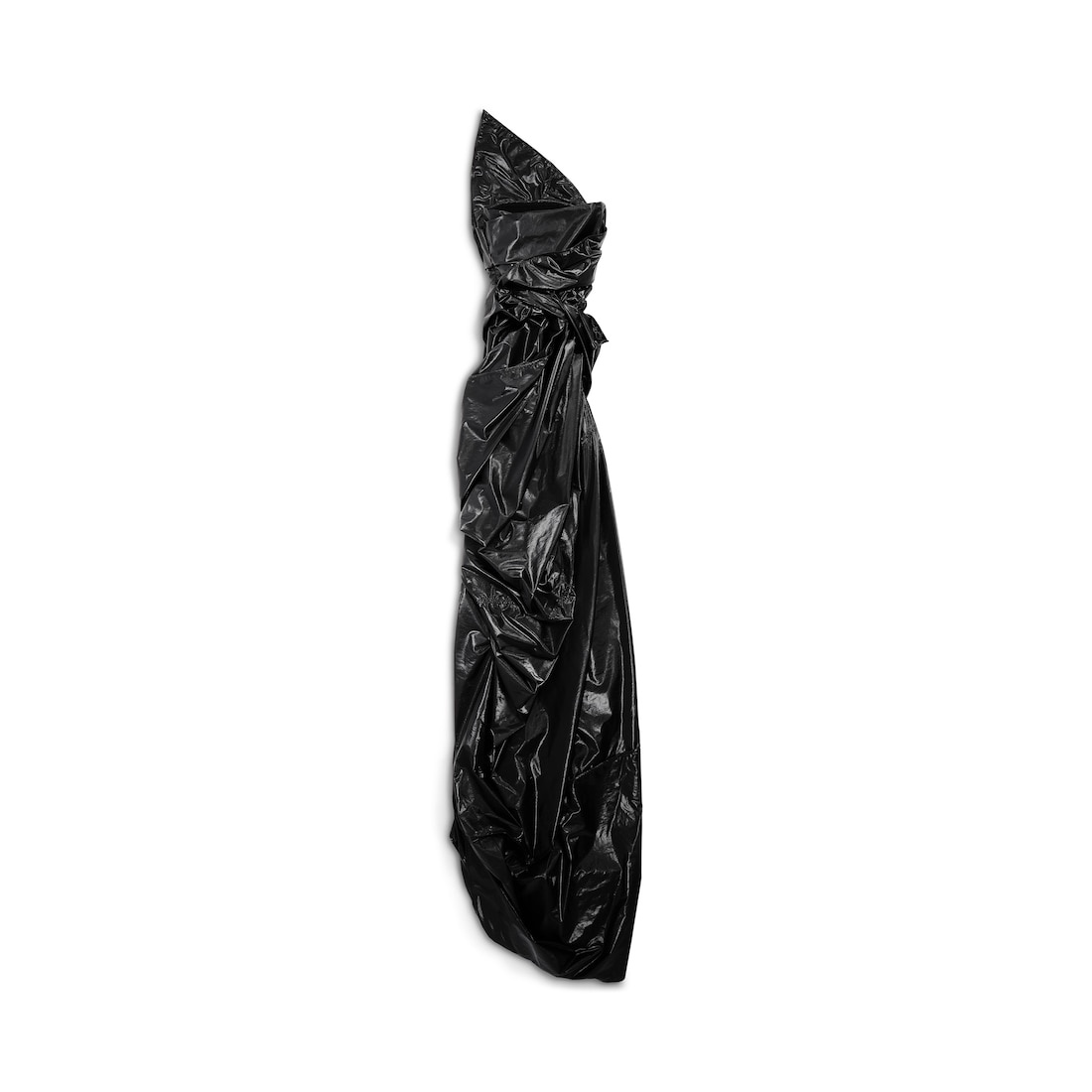 Women's Asymmetric Bustier Gown in Black - 7