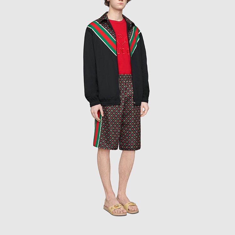 Gucci Star Print Track Shorts 'Brown Green Red' 575736-XJBA6-1145 - 2
