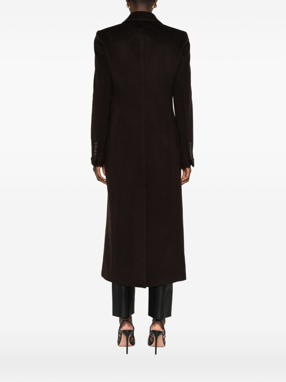 double-breasted silk coat - 4