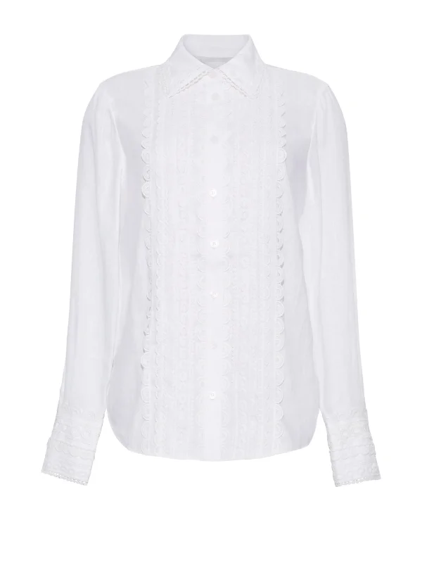 Ideal Shirt in White Lace - 1