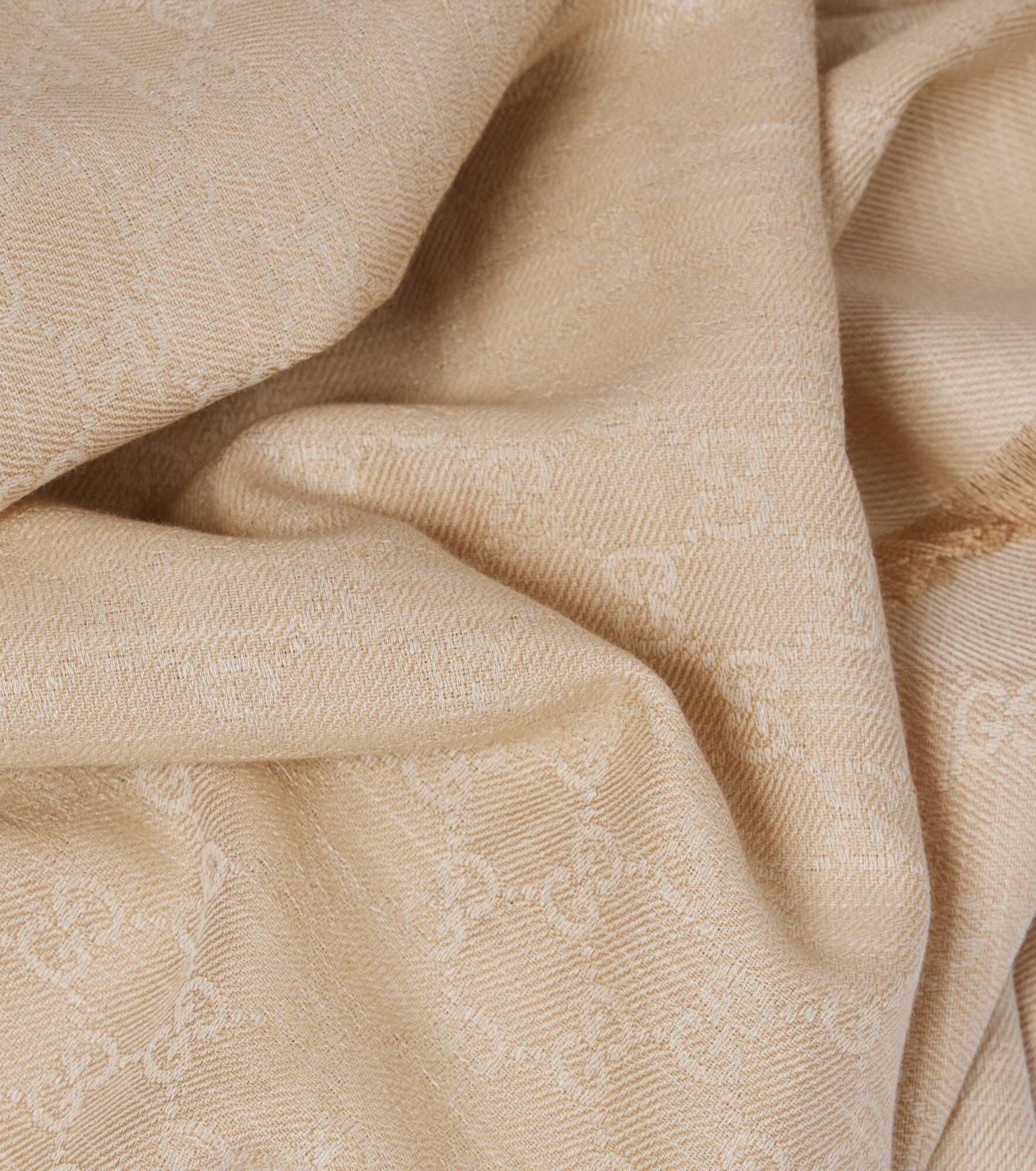 GG cotton, wool, and silk scarf - 3