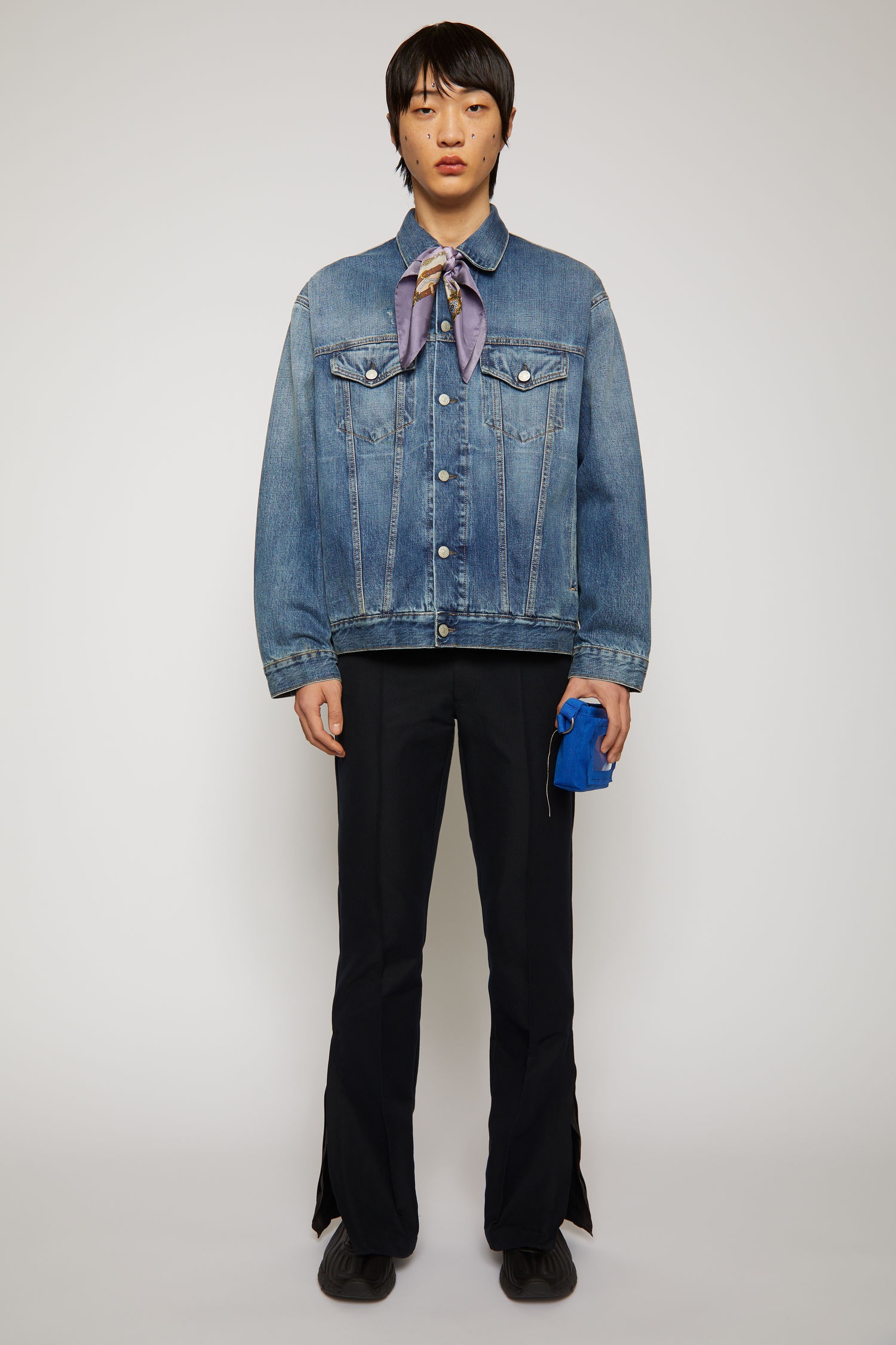 Oversized denim jacket mid blue - 2