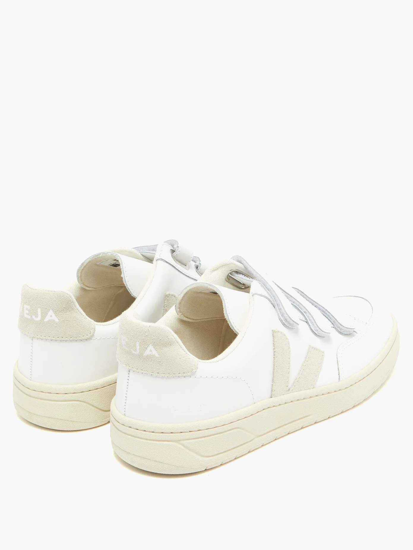 V-Lock Velcro-strap leather trainers - 4