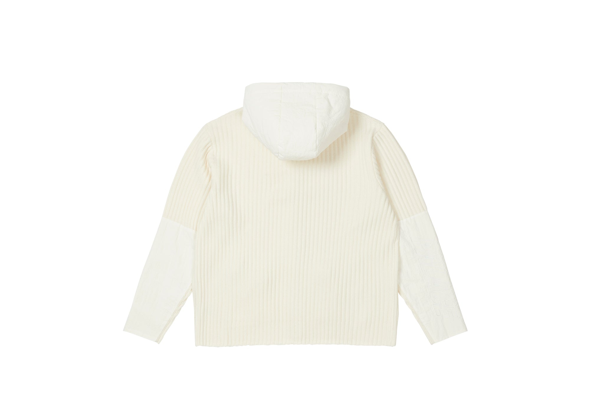 MARINE ZIP HOOD KNIT BONE - 2