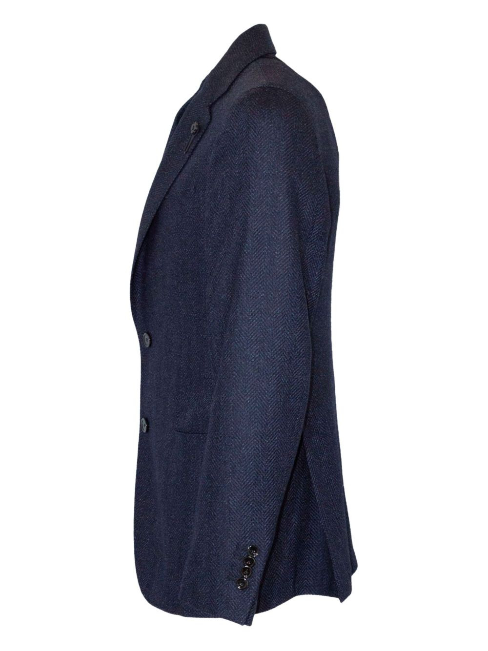 herringbone two-button blazer - 2