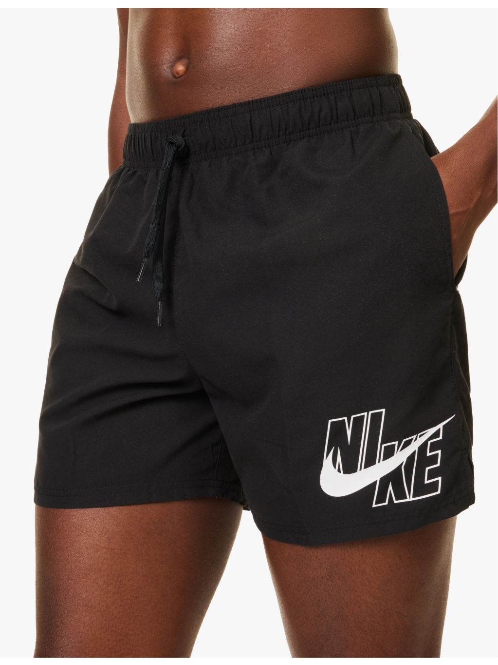 "Logo Slide 5"" Volley drawstring waistband straight leg regular-fit swim shorts" - 5
