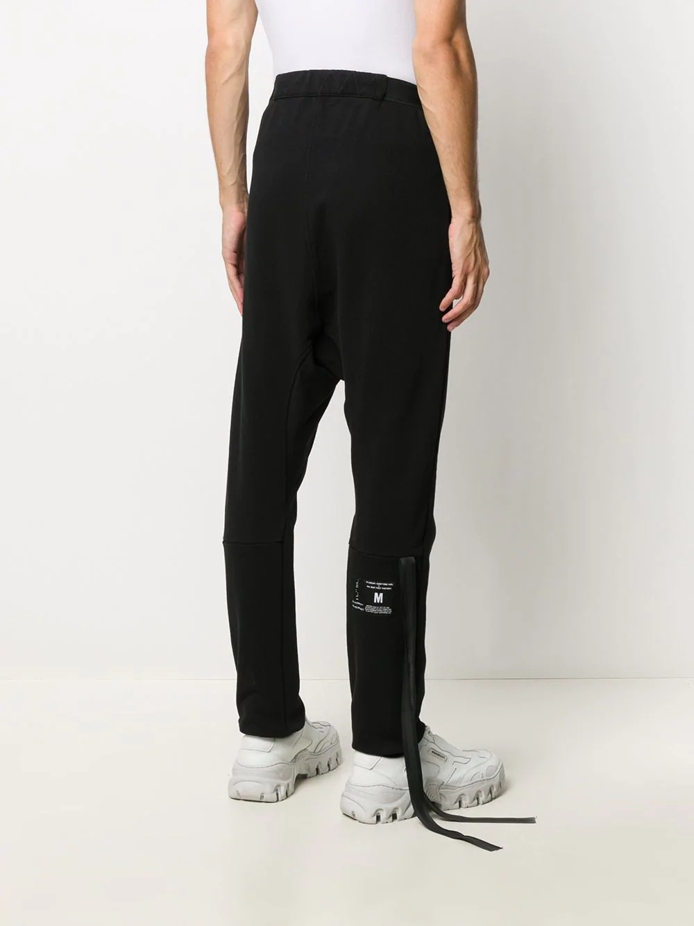 drop-crotch track pants - 4