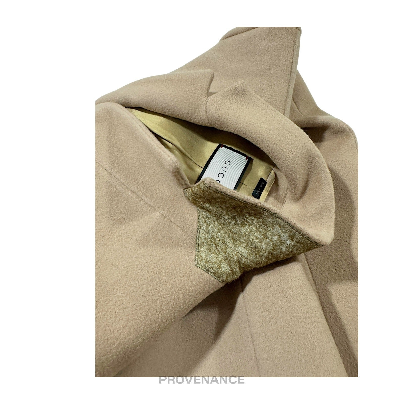 Gucci Chesterfield Wool Coat - Camel 42 - 12