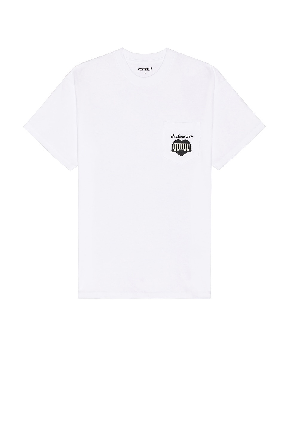 Short Sleeve Heart Train Pocket T-Shirt - 1