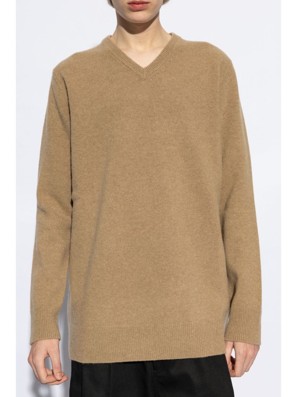 V-neck wool jumper - 3