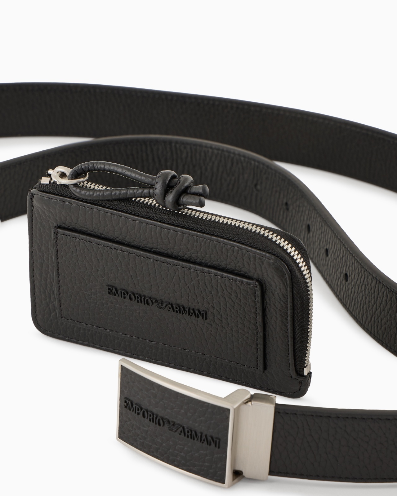GIFT BOX WITH TUMBLED-LEATHER BELT AND CARD HOLDER - 2
