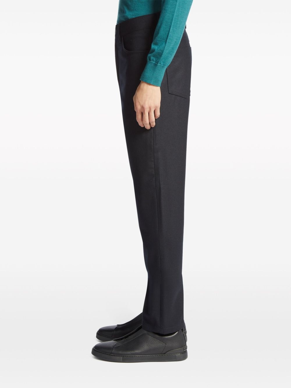 straight-leg logo-patch trousers - 4