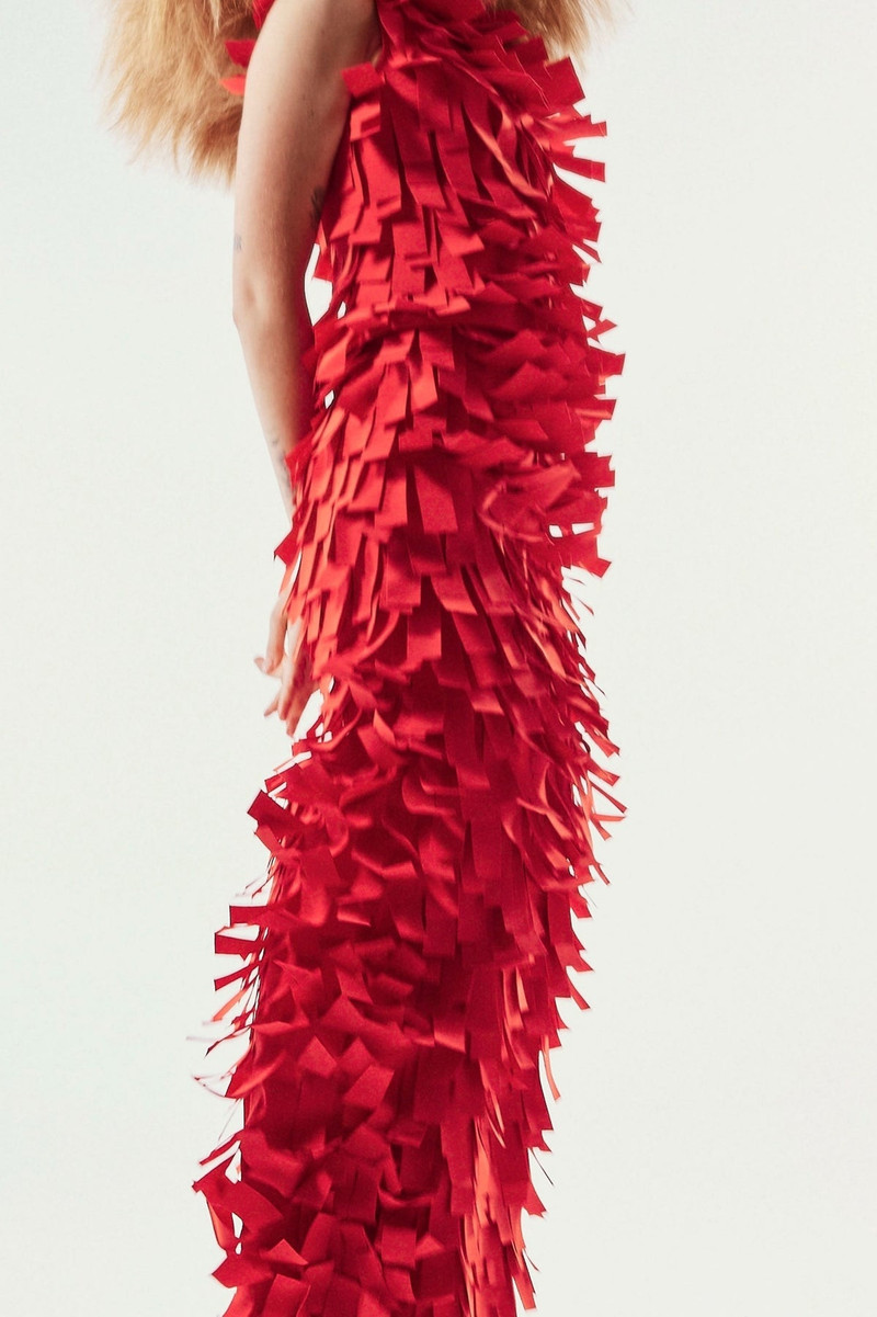 MULTI RECTANGLE SKIRT RED PRE-ORDER 13