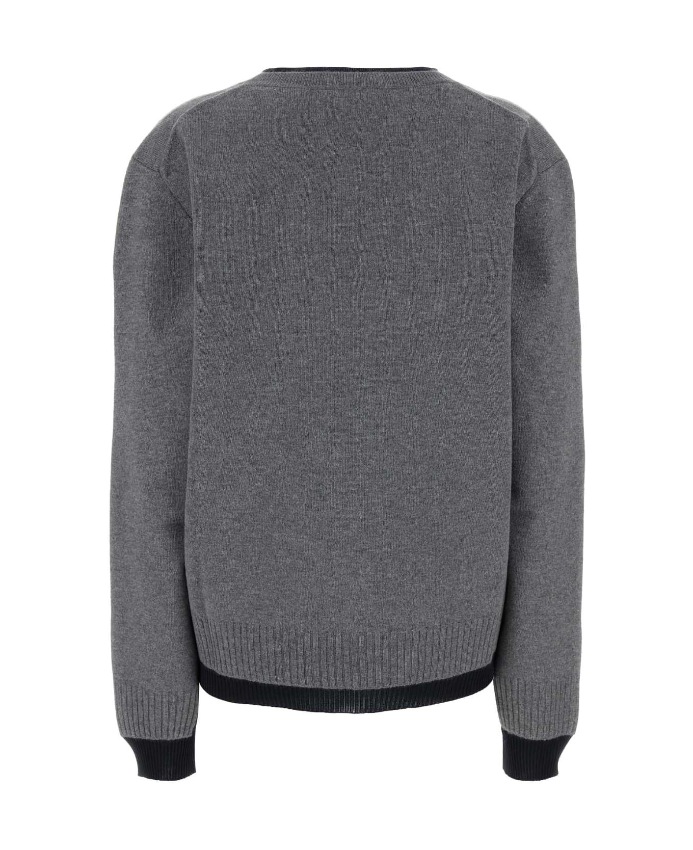 Two-tone Cashmere And Silk Oversize Sweater - 2
