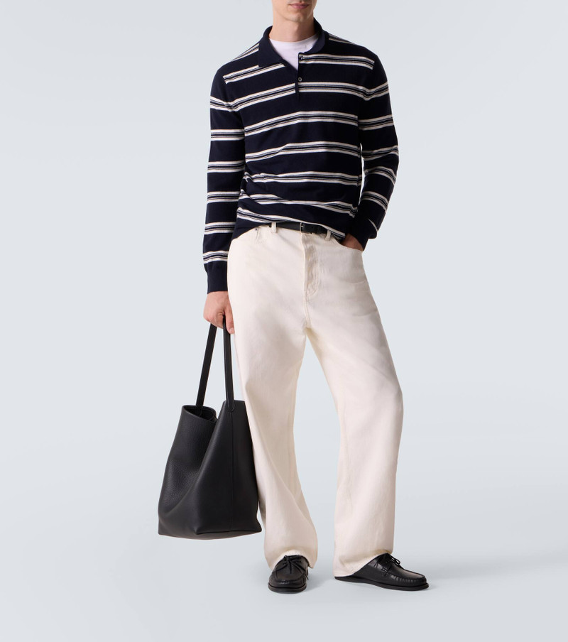 arch4 Mr Swansea striped cashmere polo sweater outlook