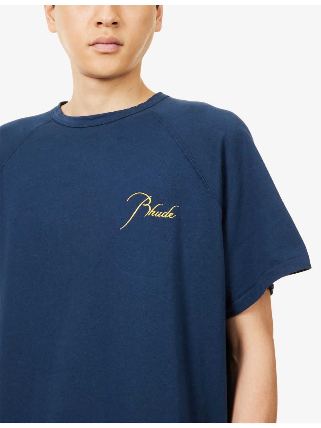 Embroidered Raglan-Sleeves Cotton-Jersey T-Shirt - 5