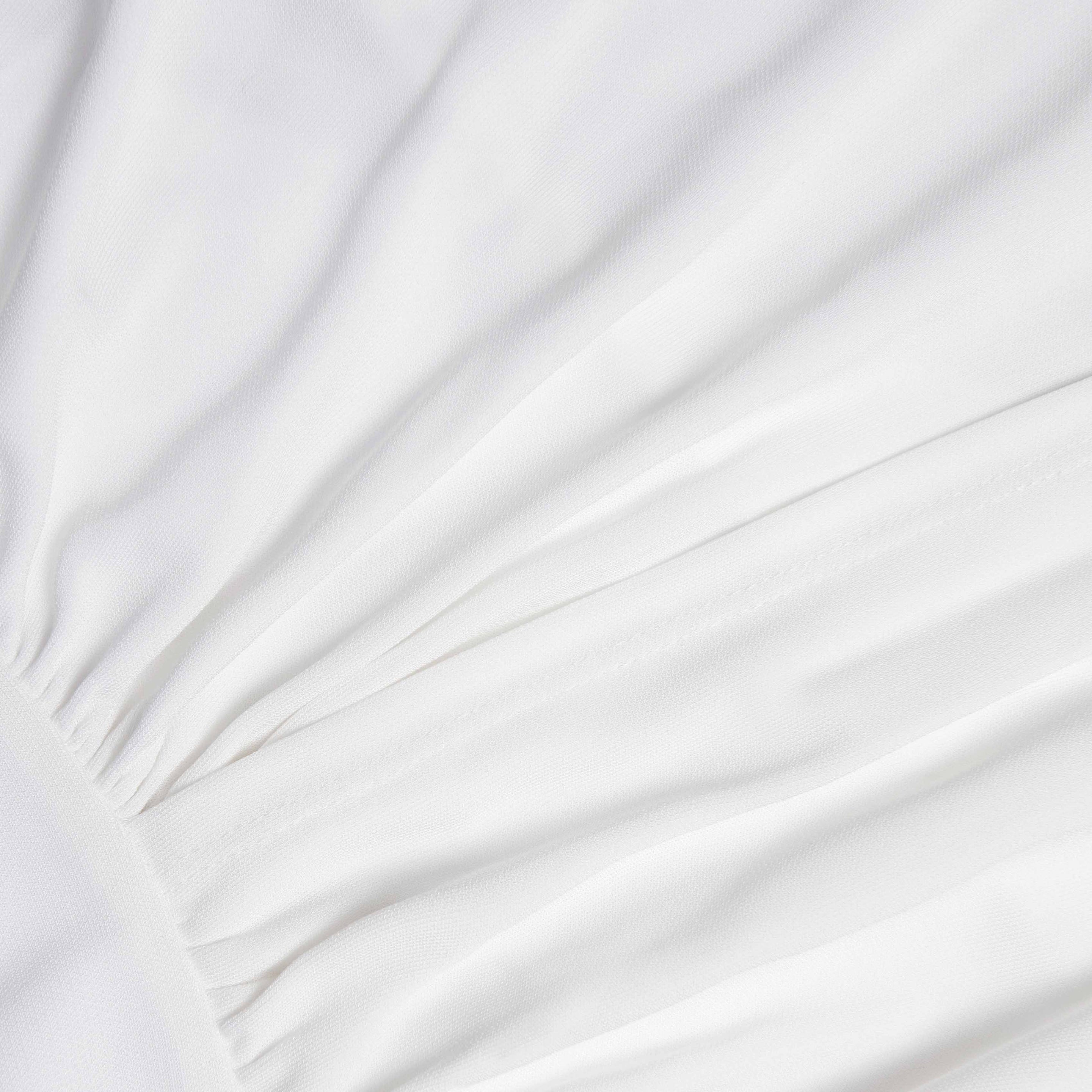 Cream Jersey Gathered Top - 5