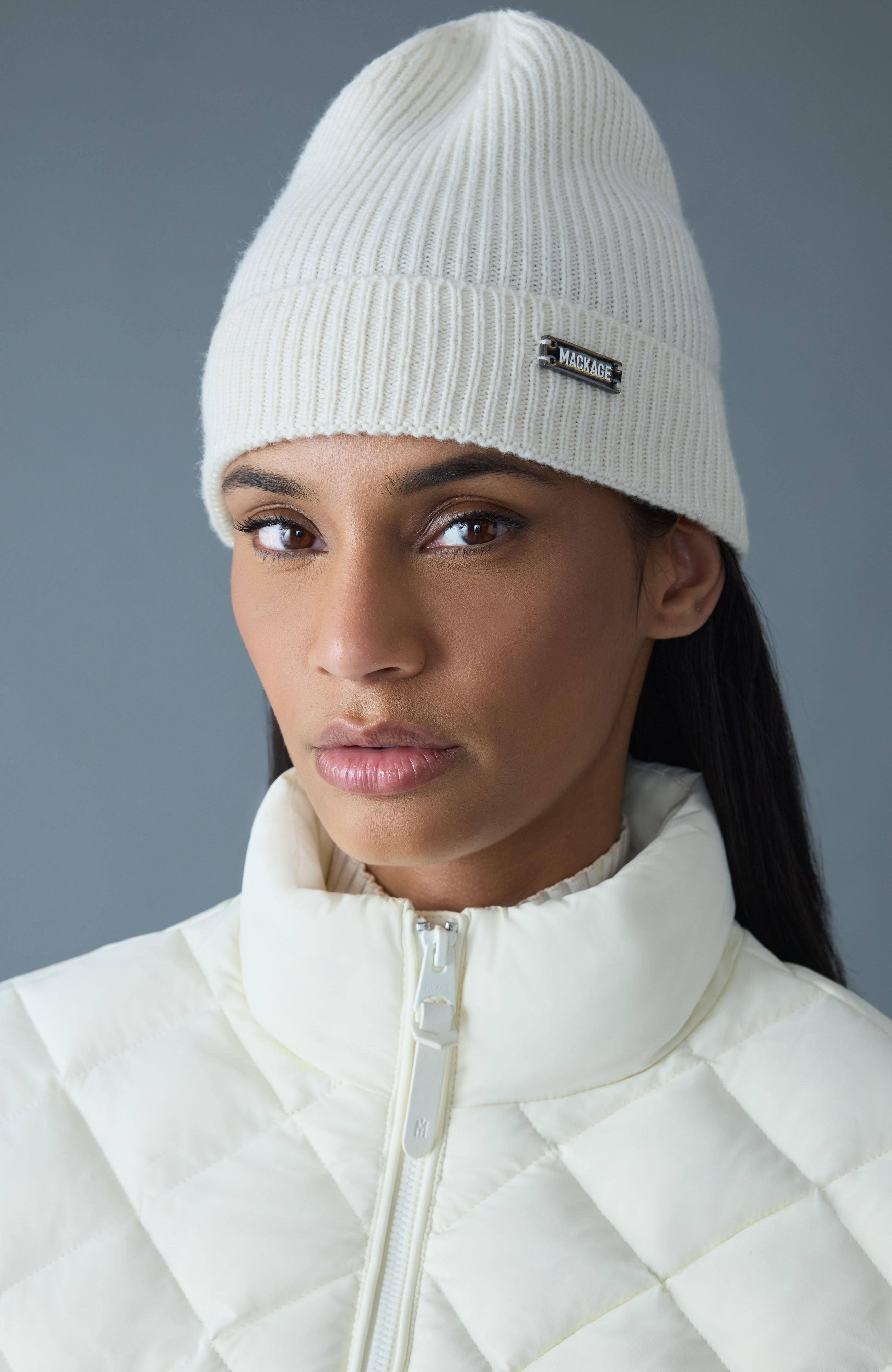 DAWSON Fish Rib Knit Wool Blend Beanie - 2