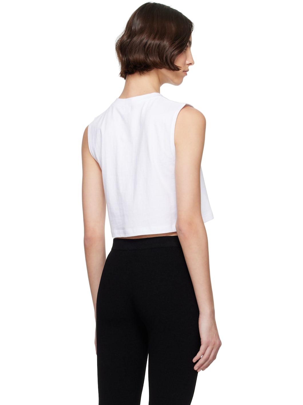 White Margo Sleeveless Henley - 3
