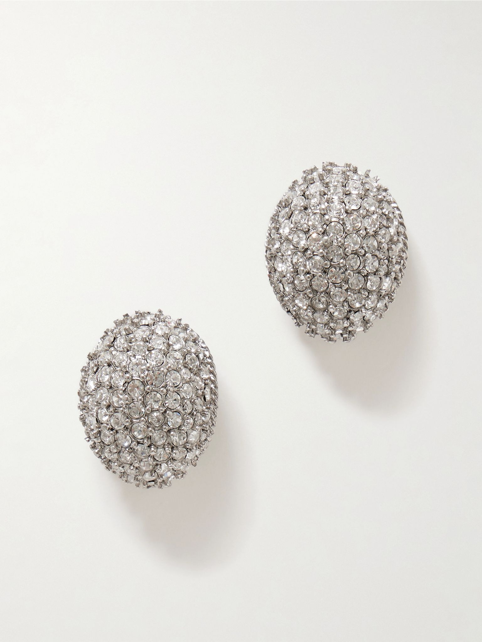 Tinsel rhodium-plated crystal earrings Silver - 1