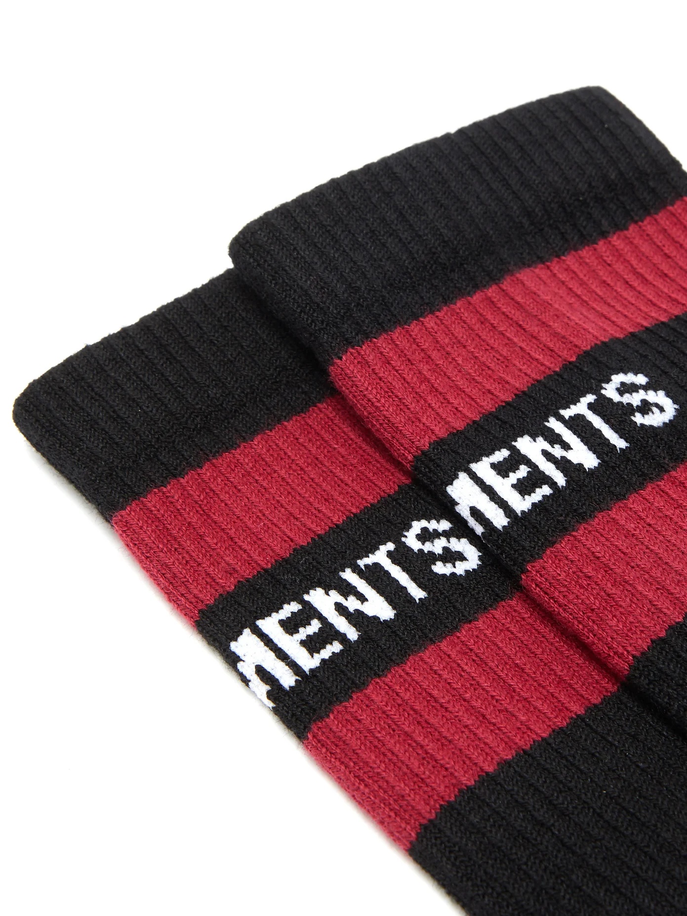 Logo-jacquard striped cotton-blend knit socks - 2