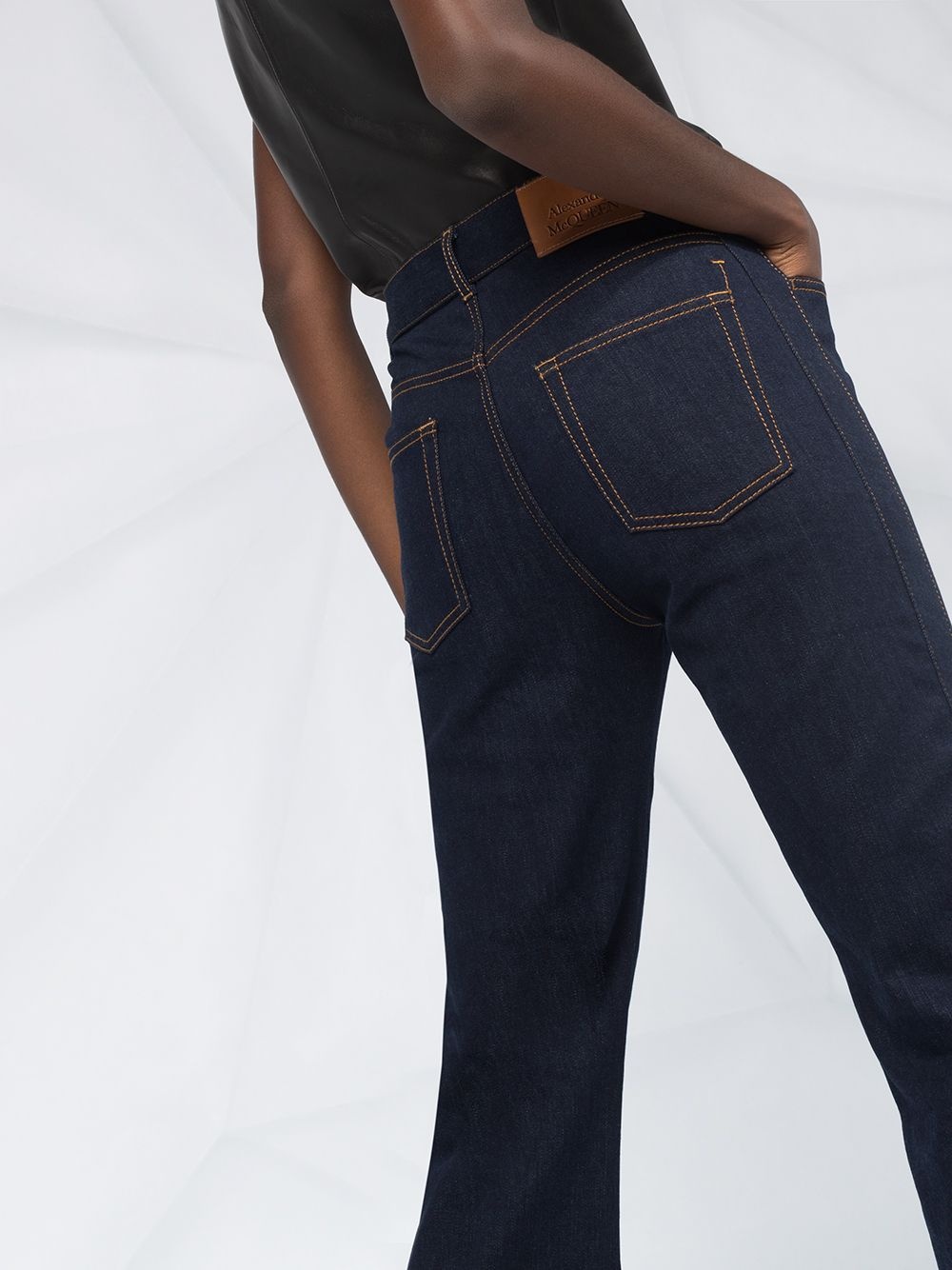 flared mid-rise jeans - 3